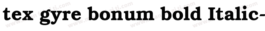 tex gyre bonum bold Italic字体转换